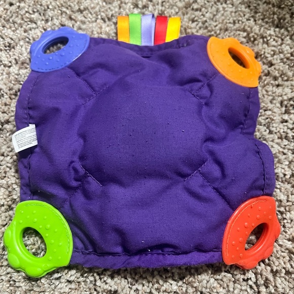 Nuby Comfort Teether Bear Teething Blanket Brown Bear Teether Lovey Security Toy - Picture 2 of 4